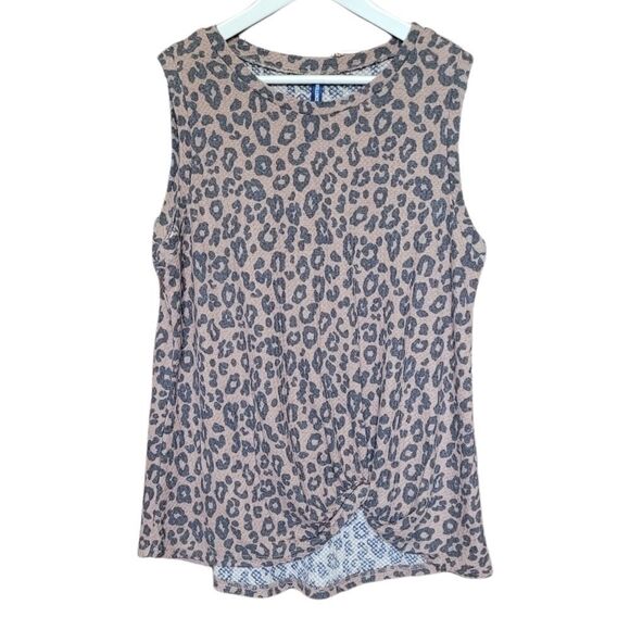 Leopard print twist tank - Picture 1 of 4